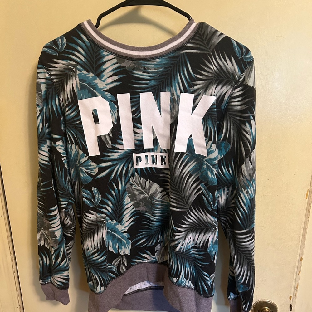 Victoria Secret PINK palm tree long sleeve top.